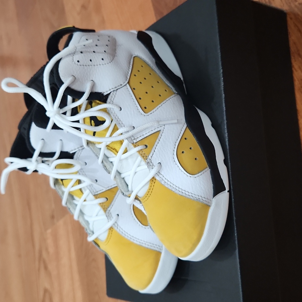 Kids Jordan 6 Retro Yellow and White Unisex Sneakers